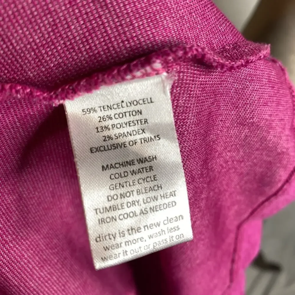Toad & Co Cap Sleeve Shirt Dress V-neck Purple Size Medium stretchy‎ knit